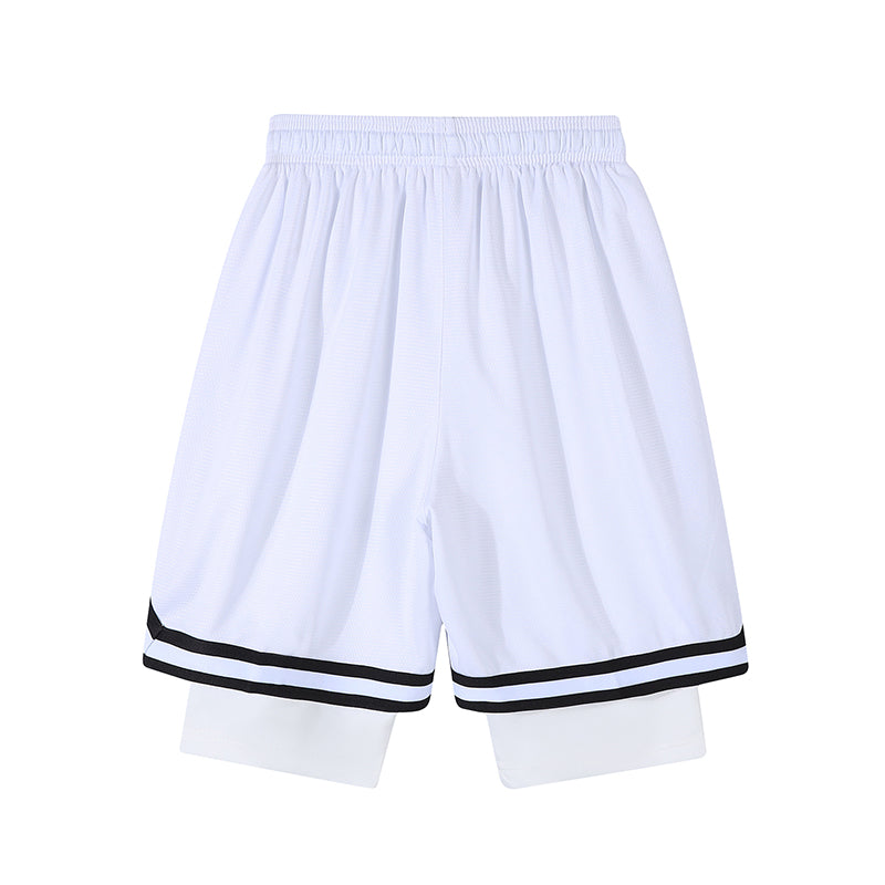 YiSiDa Star Player Embroidered Double Layer Fake Two-Layer Liner Quick-Dry Running Fitness Sport Shorts Minimum order: 1000 pieces